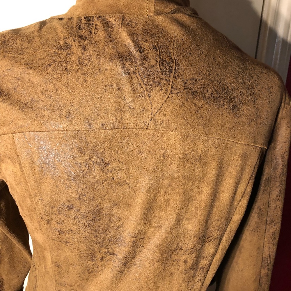 Live a Little Faux Suede Moto Distressed Jacket - Picture 7 of 9